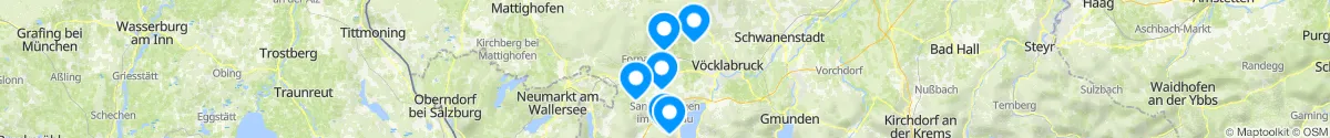 Kartenansicht für Apotheken-Notdienste in der Nähe von Fornach (Vöcklabruck, Oberösterreich)